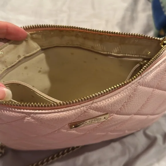 Kate Spade light pink quilted leather purse bag - Picture 6 of 9